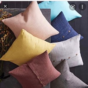 West Elm Silk Hand-Loomed throw pillows